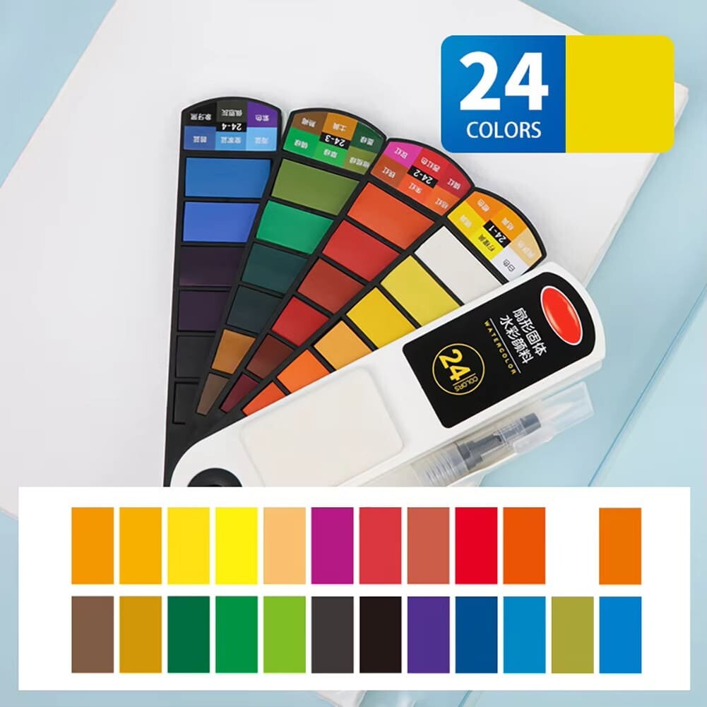 Liquidation Sale -  Pocket-sized fan watercolor set