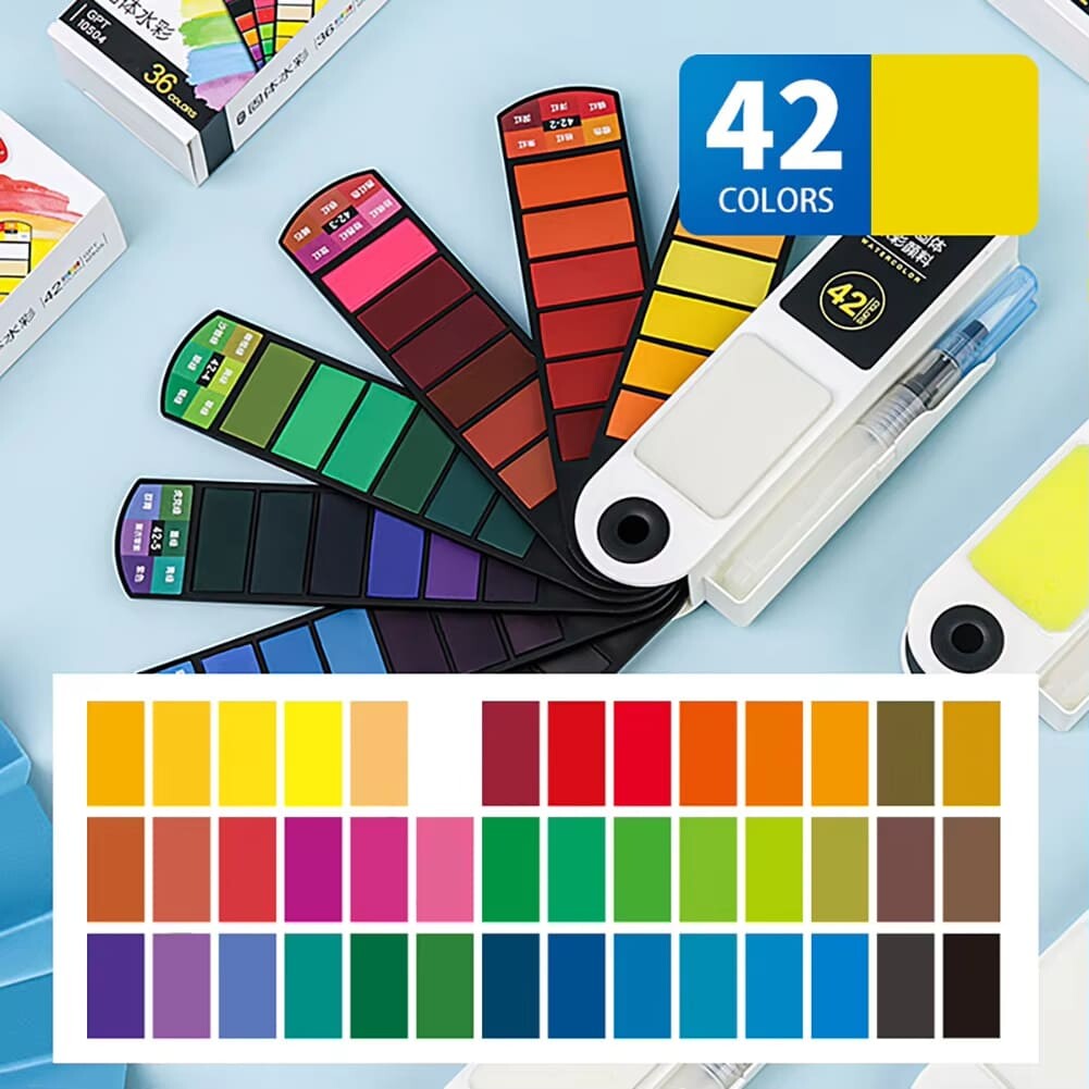 Liquidation Sale -  Pocket-sized fan watercolor set
