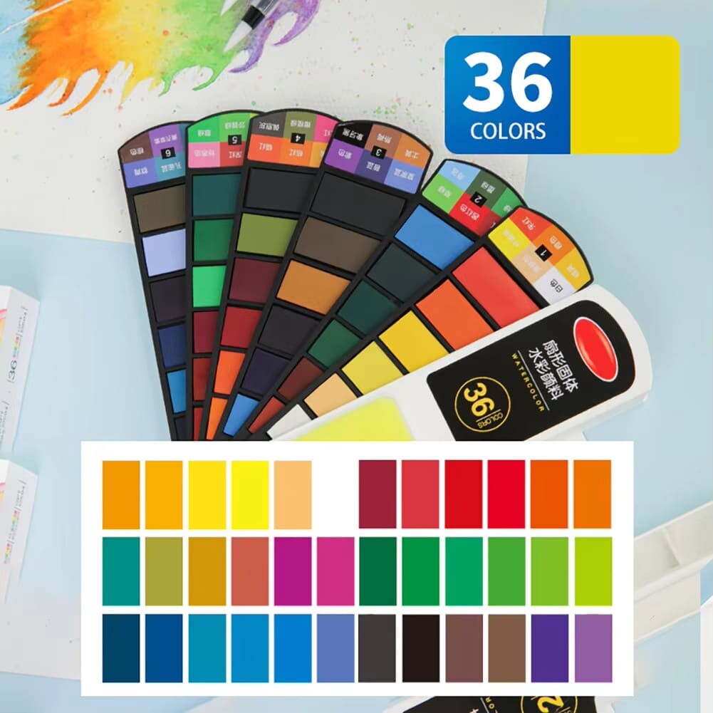 Liquidation Sale -  Pocket-sized fan watercolor set