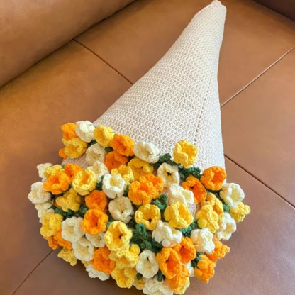 Early Bird Sale - Large Crochet Flower Bouquet Blanket