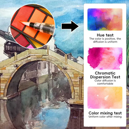 Liquidation Sale -  Pocket-sized fan watercolor set