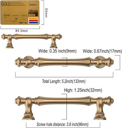 6 Pack Champagne Bronze Cabinet Pulls