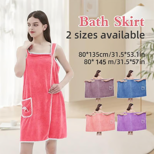 Plus Size Women's Wearable Shower Skirt