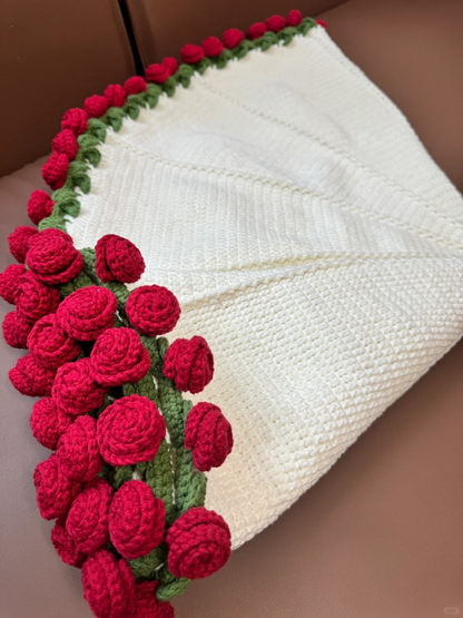 Early Bird Sale - Large Crochet Flower Bouquet Blanket