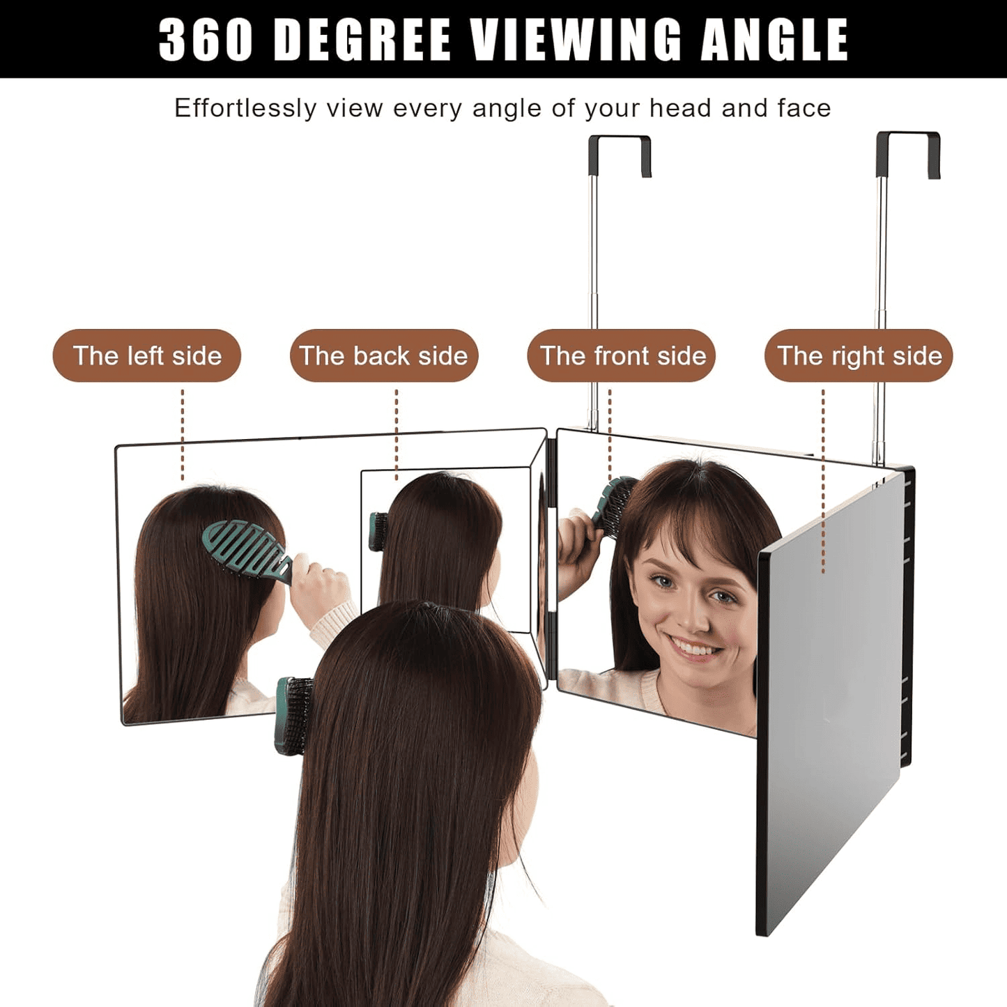 Limited Time Deal 26% OFF - 360° Viewing Mirror for Hair Cutting and Styling