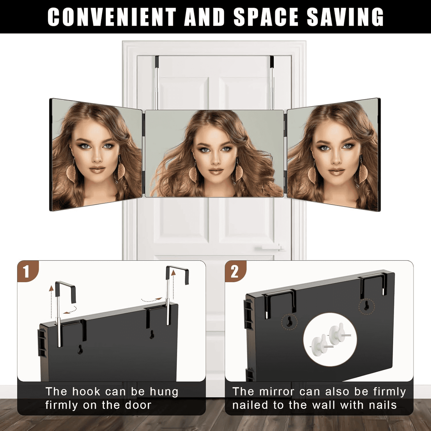 Limited Time Deal 26% OFF - 360° Viewing Mirror for Hair Cutting and Styling