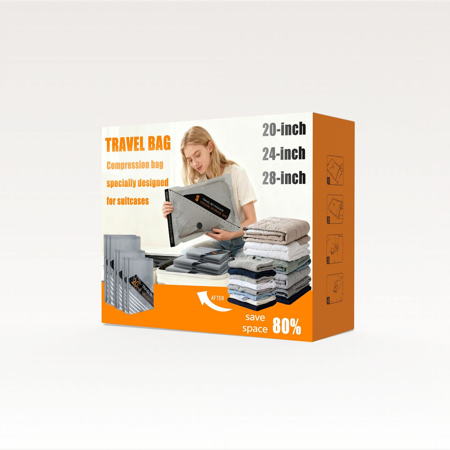 Cordless Travel Vacuum Storage Compression Bag