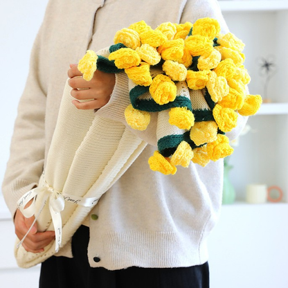 Early Bird Sale - Large Crochet Flower Bouquet Blanket