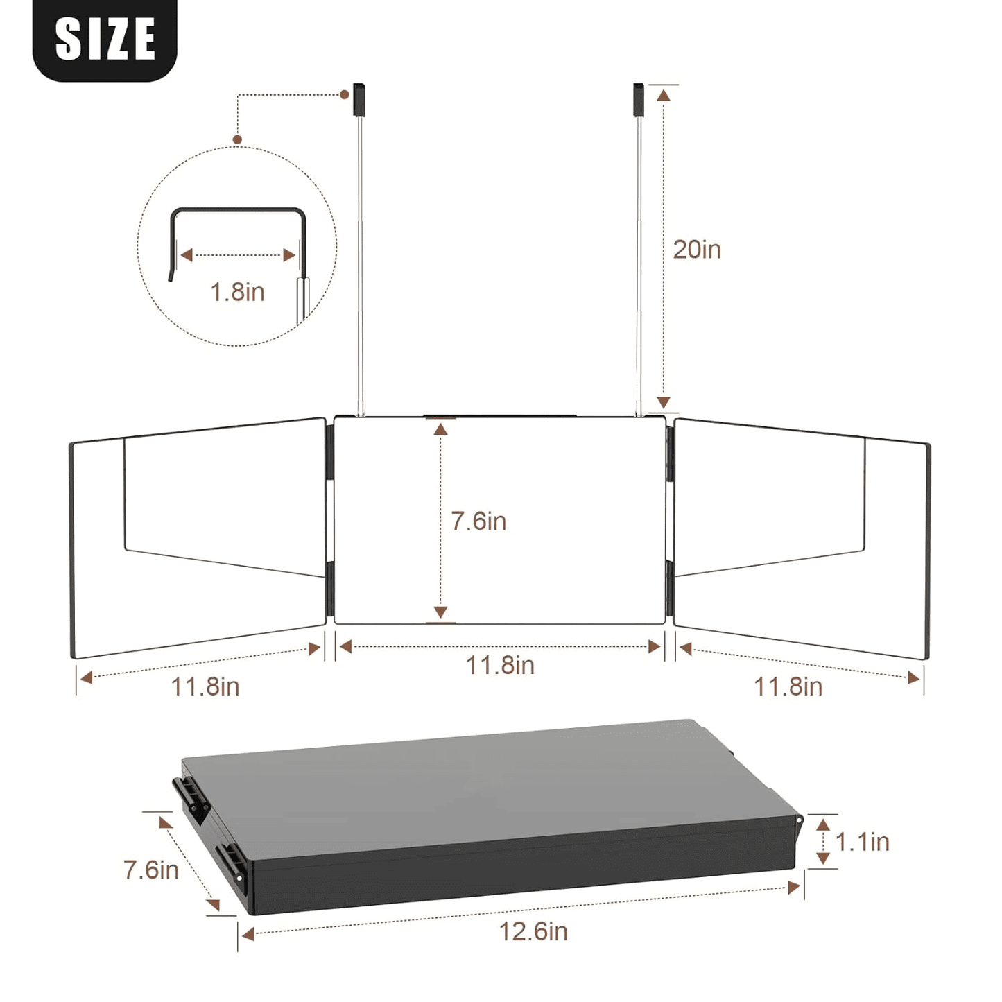 Limited Time Deal 26% OFF - 360° Viewing Mirror for Hair Cutting and Styling